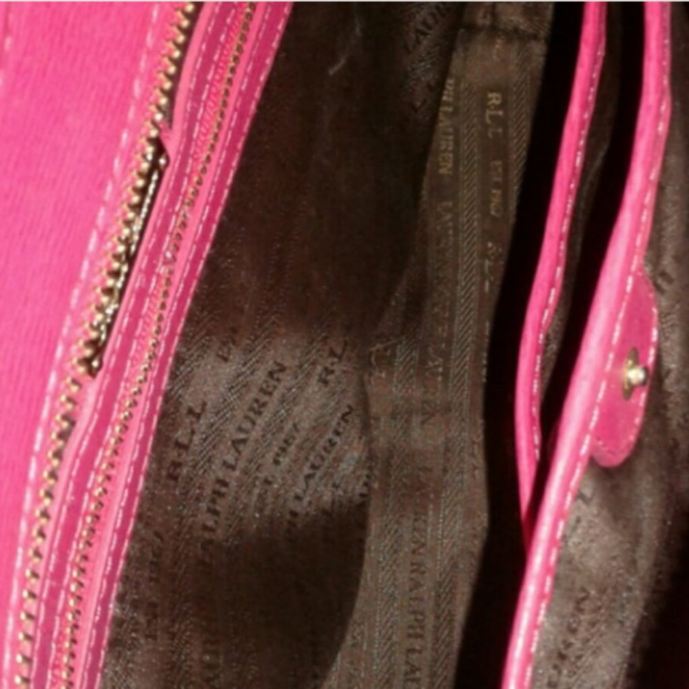 SOLD: Ralph Lauren Pink Leather Classic Tote - Picture 12 of 12